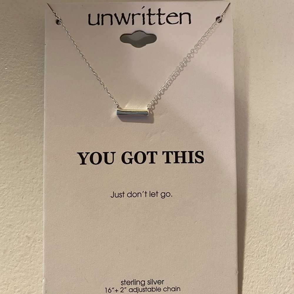 NWT Sterling Silver Bar Necklace